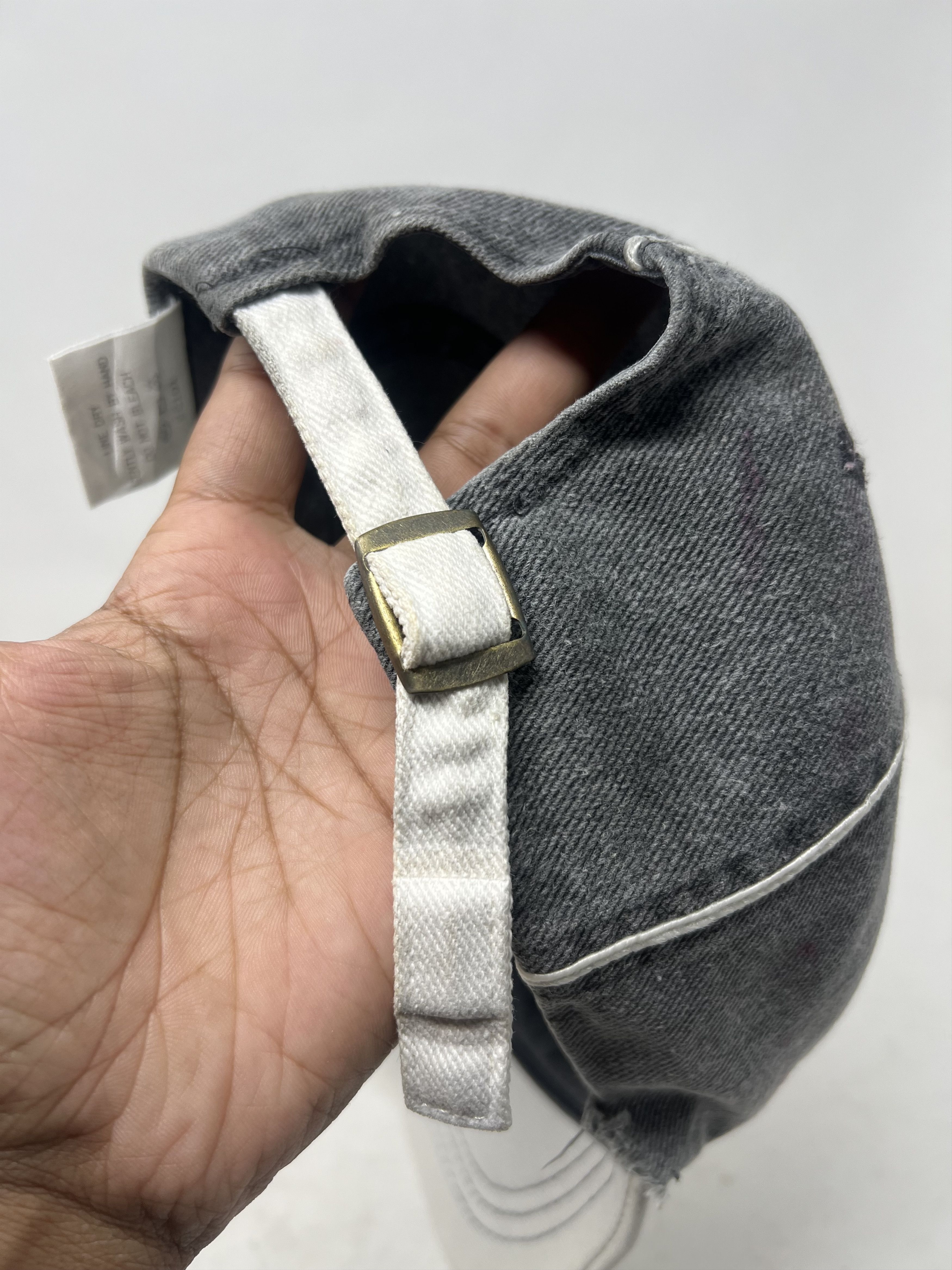 Adidas Vintage Adidas Trefoil Poshmark Distressed Denim Hat Size ONE SIZE - 9 Thumbnail