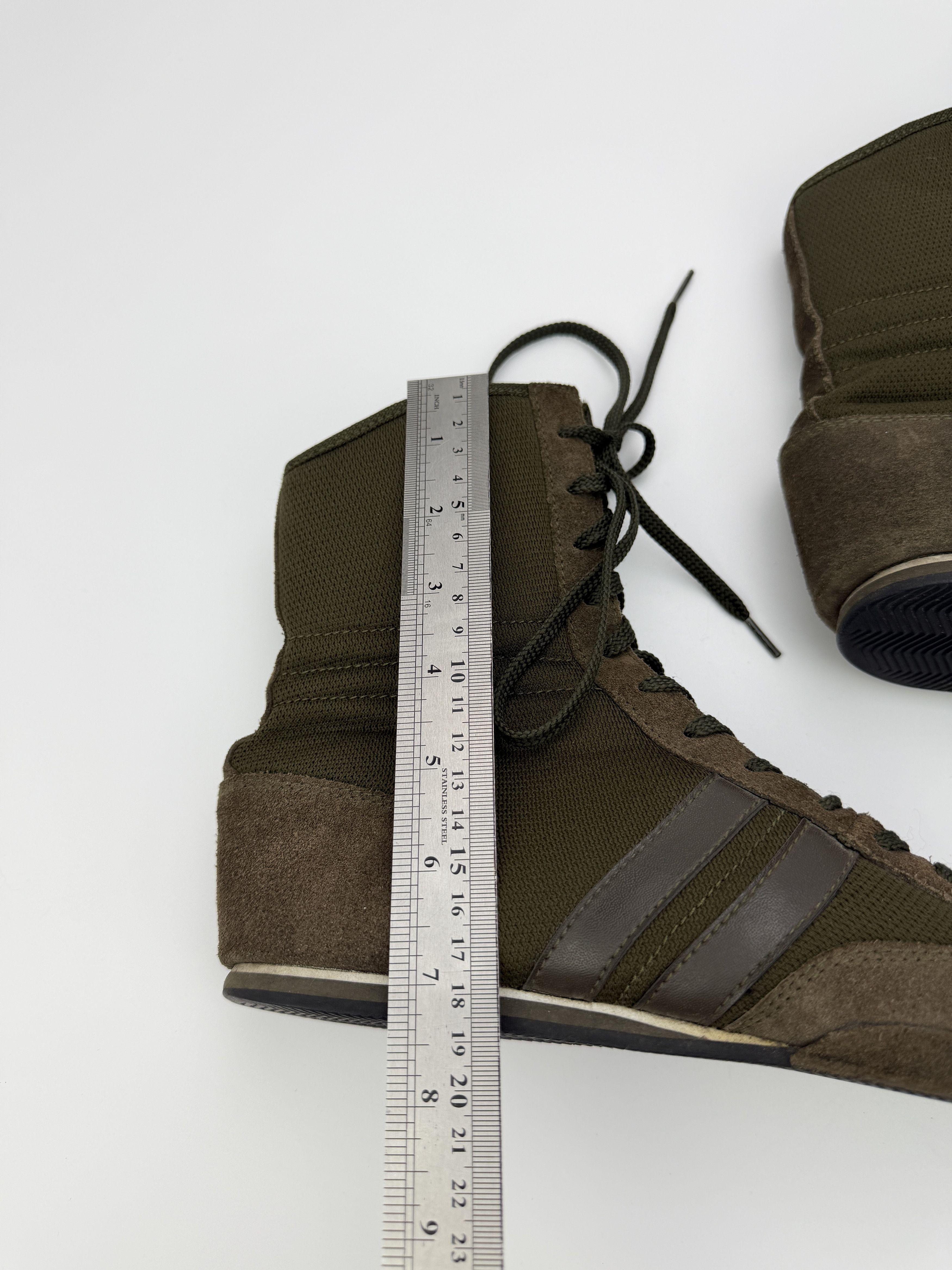 Vintage y2k style khaki green boxing lace up boots sneakers Size US 8 / IT 38 - 2 Thumbnail