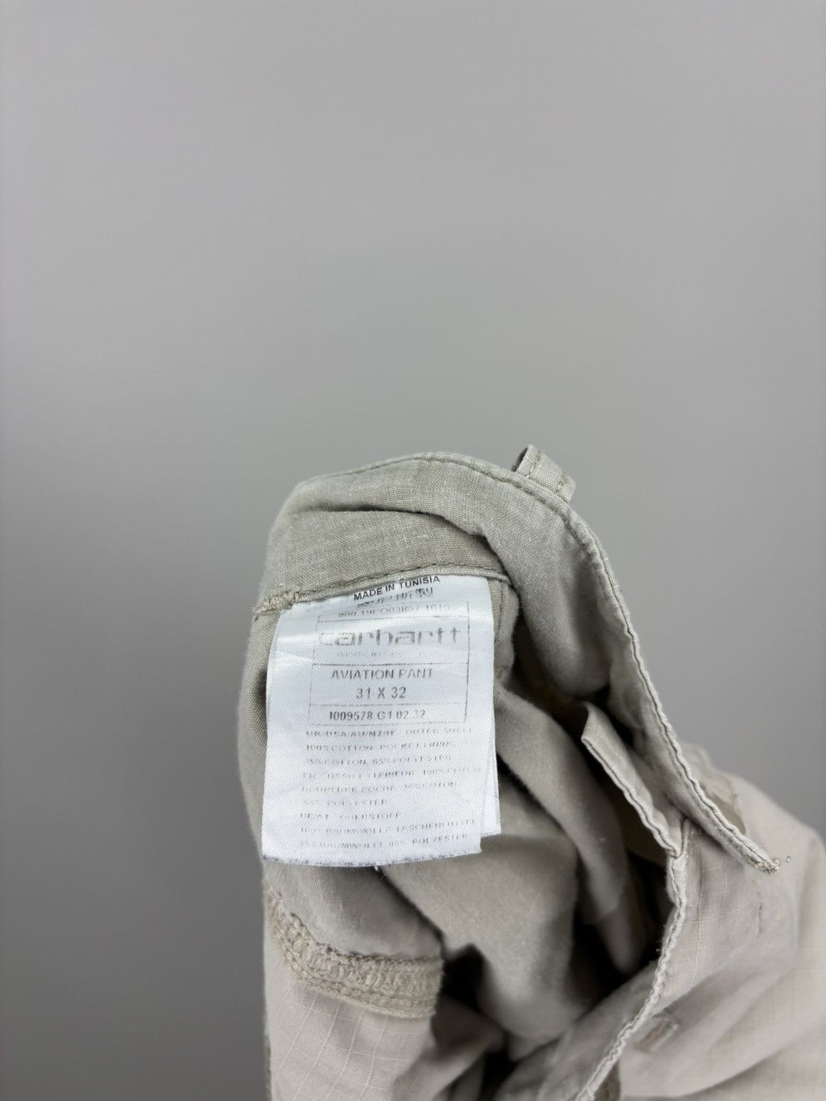 Carhartt Mens cargo pants Carhartt Size 31x32 Color Beige Size US 31 - 10 Thumbnail