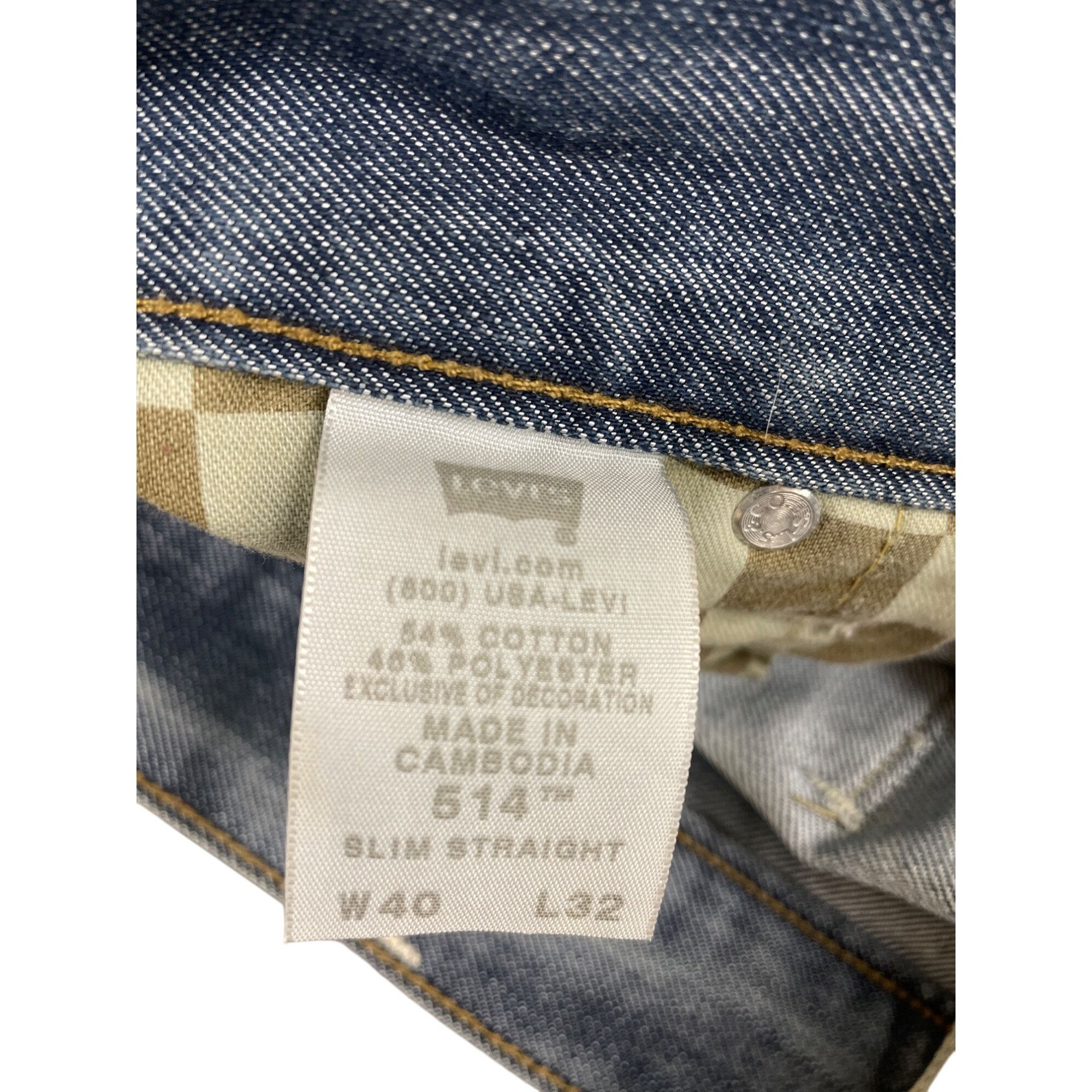 Levi's Levis 514 Slim Straight Mens Blue Jeans Size 34x32 SKU 8377 Size US 40 / EU 56 - 7 Thumbnail