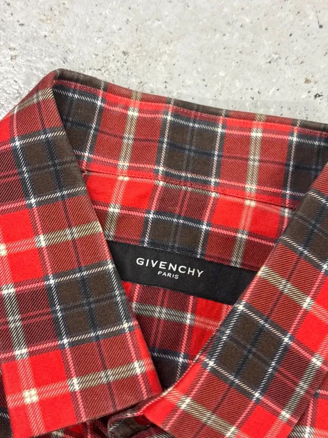 Givenchy SS2015 Givenchy Red Black Plaid Star Shirt by Riccardo Tisci Size US M / EU 48-50 / 2 - 8 Thumbnail
