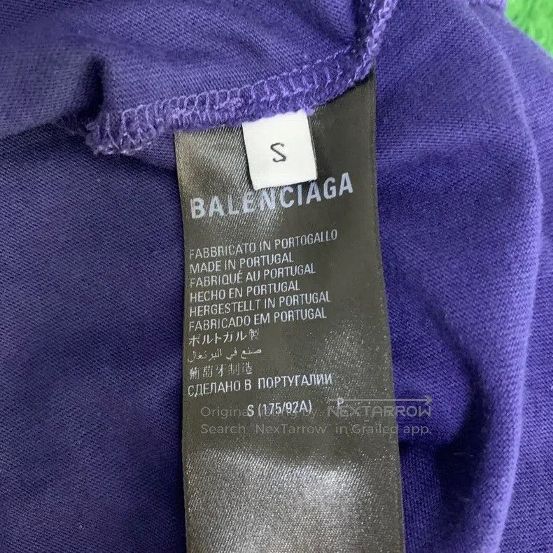 Balenciaga Balenciaga Blue Cola Logo Round Neck Short Sleeve T-Shirt Size US S / EU 44-46 / 1 - 5 Thumbnail