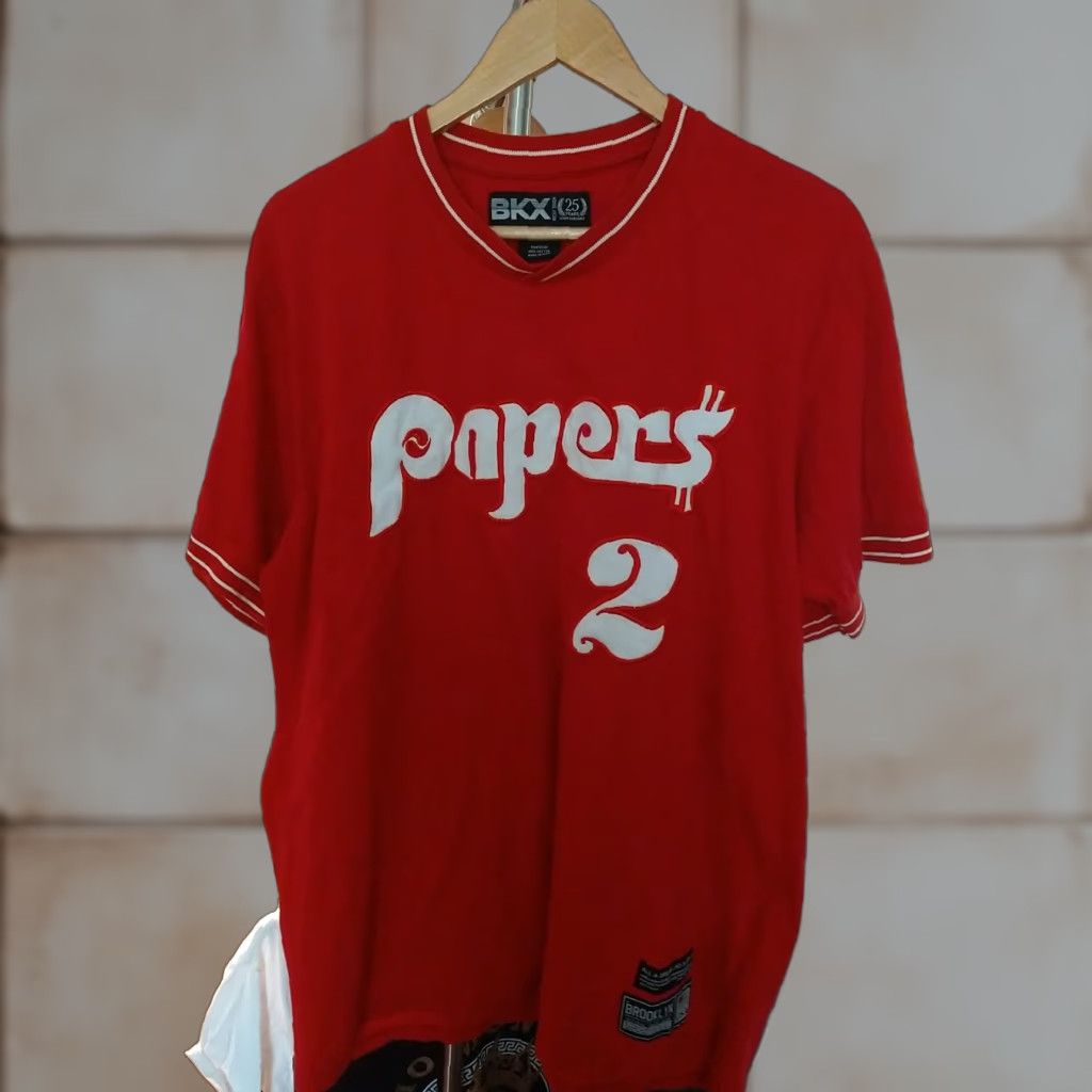 VINTAGE Ricky Singh BKX Tshirt Papers Number Two Size 2XL Made In India Phillies T-Shirt Men Red