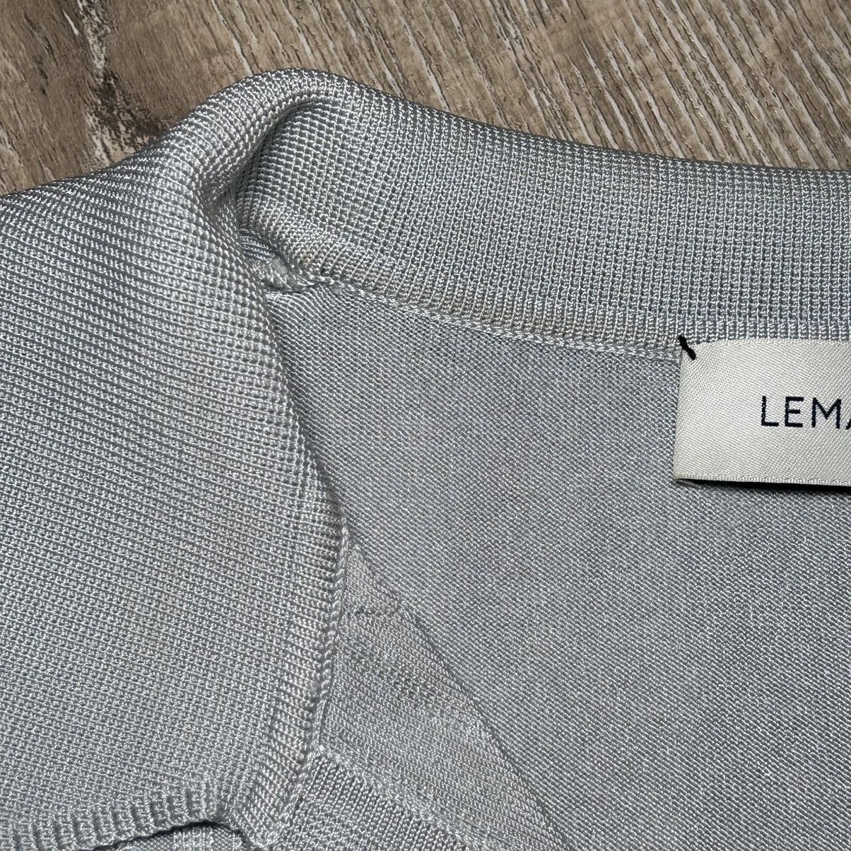 Lemaire Lemaire Viscose Jacquard Knit Long Sleeve Polo Gray S Size US S / EU 44-46 / 1 - 14 Thumbnail