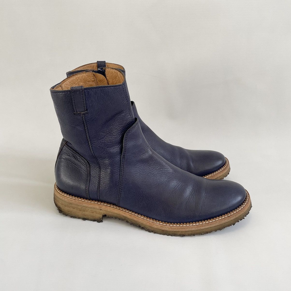 Maison Margiela Dark Blue Leather ‘Engineer Boots’ Size US 10 / EU 43 - 2 Thumbnail