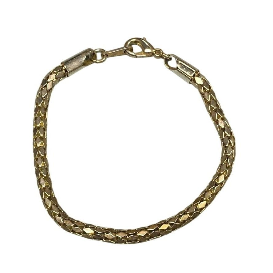 Other Gold-Tone Faceted Bracelet With Lobster Clasp 7 1/2 inches Size ONE SIZE - 2 Thumbnail