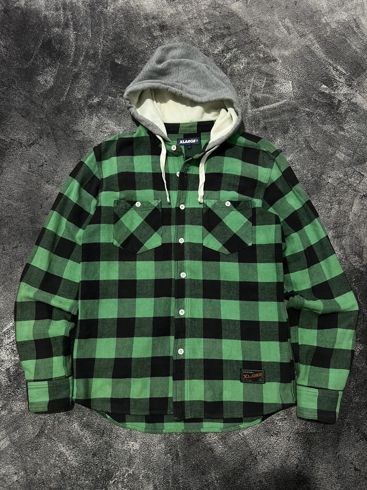 Xlarge XLarge Hooded Flannel Shirt Size US L / EU 52-54 / 3 - 1 Thumbnail