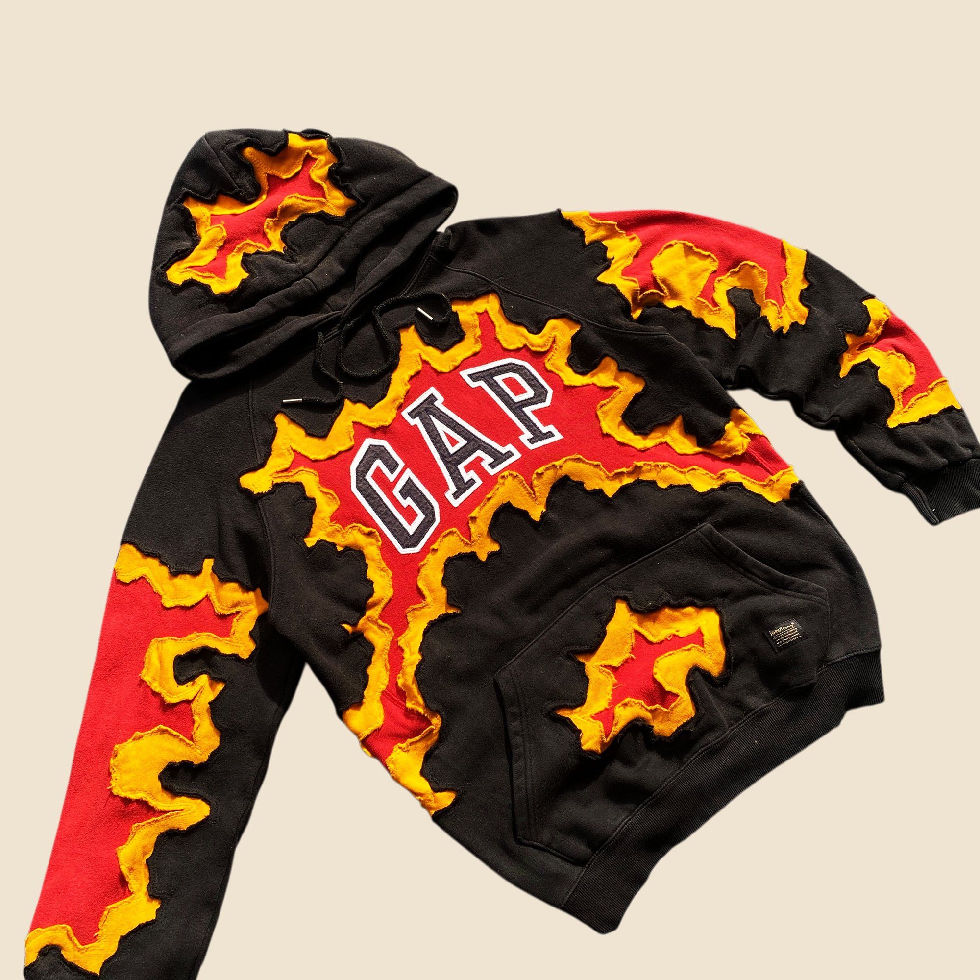 Gap × Handmade 1 OF 1 REWORKED GAP CRACKY 3 TONED HOODIE SIZE M Size US M / EU 48-50 / 2 - 4 Thumbnail