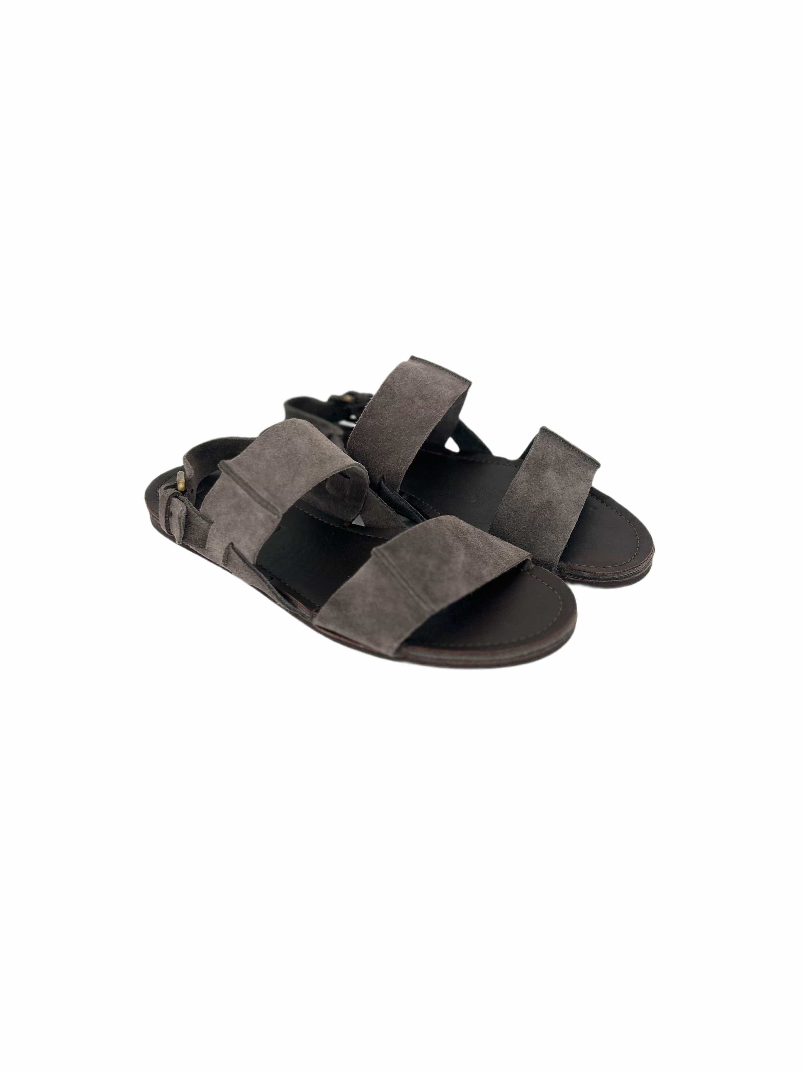 Lanvin Grey Suede Roman Sandal