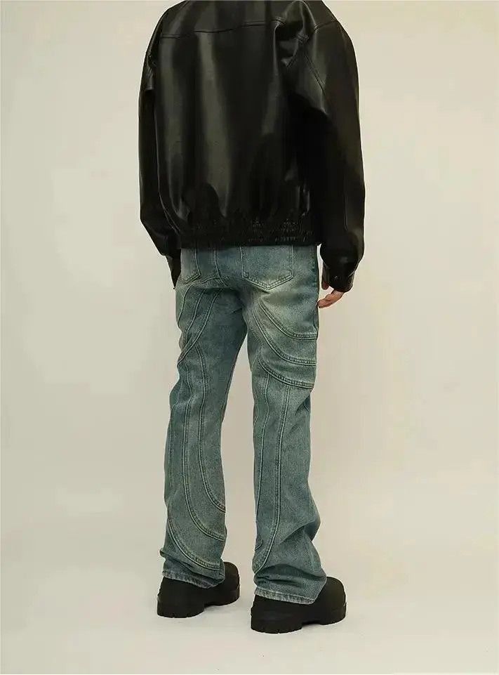Japanese Brand Straight fit patchwork jeans Size US 32 / EU 48 - 4 Thumbnail