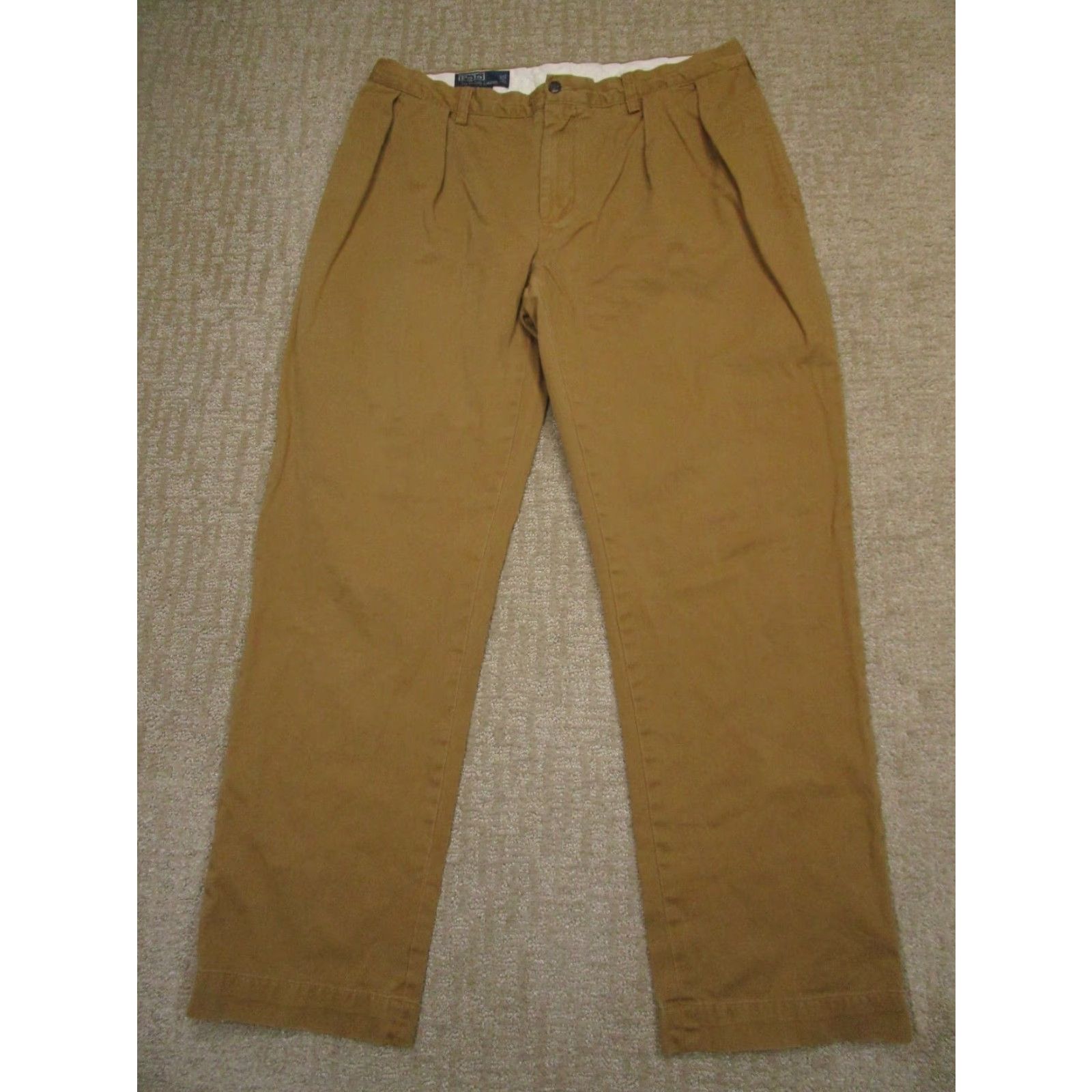 Polo Ralph Lauren Polo Ralph Lauren Pants Men 36x32 Pleated Brown Cropped? (Not in original) Size US M / EU 48-50 / 2 - 2 Thumbnail