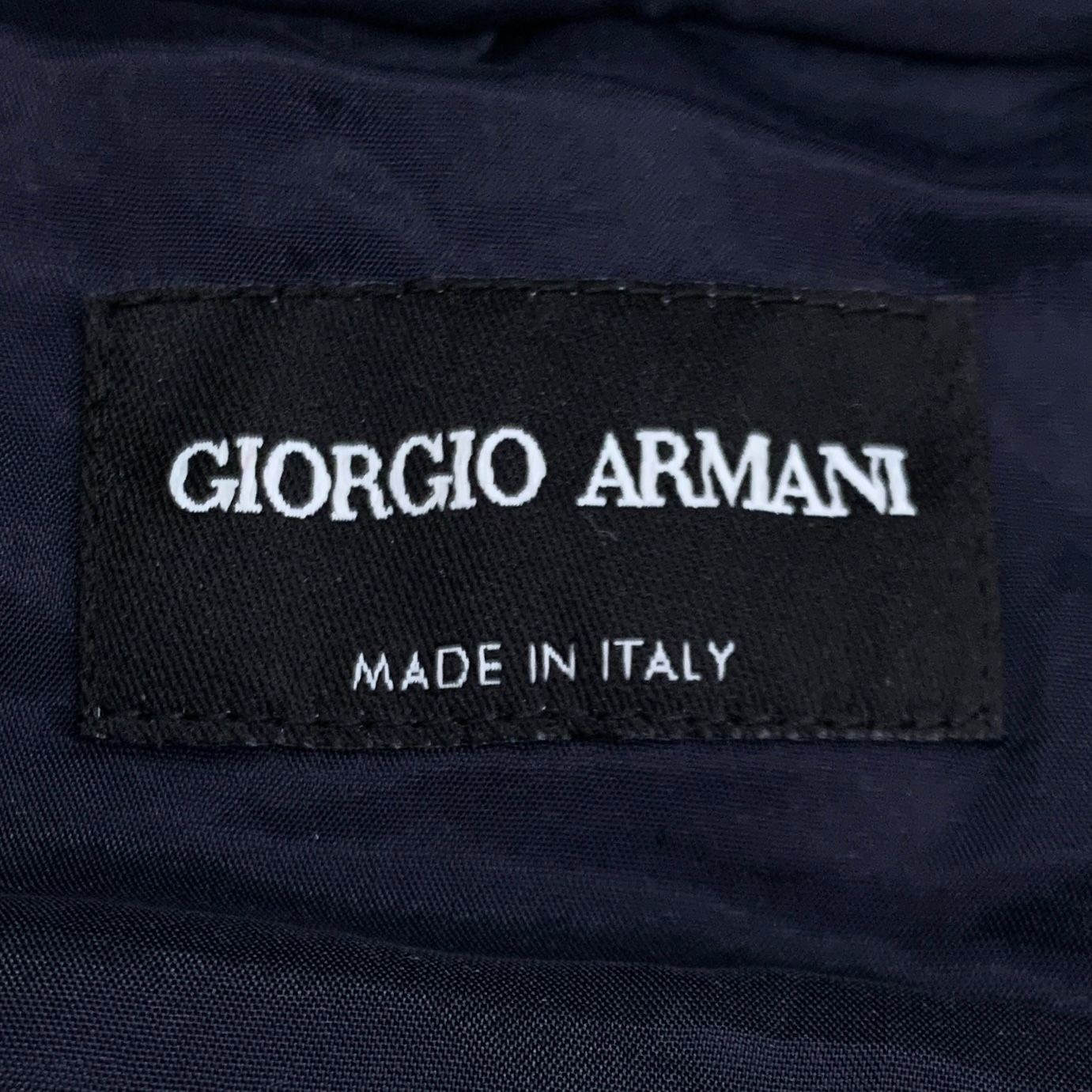 Giorgio Armani Giorgio Armani Mens Chevron Patterned Black Wool Blend Trous Size US 32 / EU 48 - 2 Thumbnail