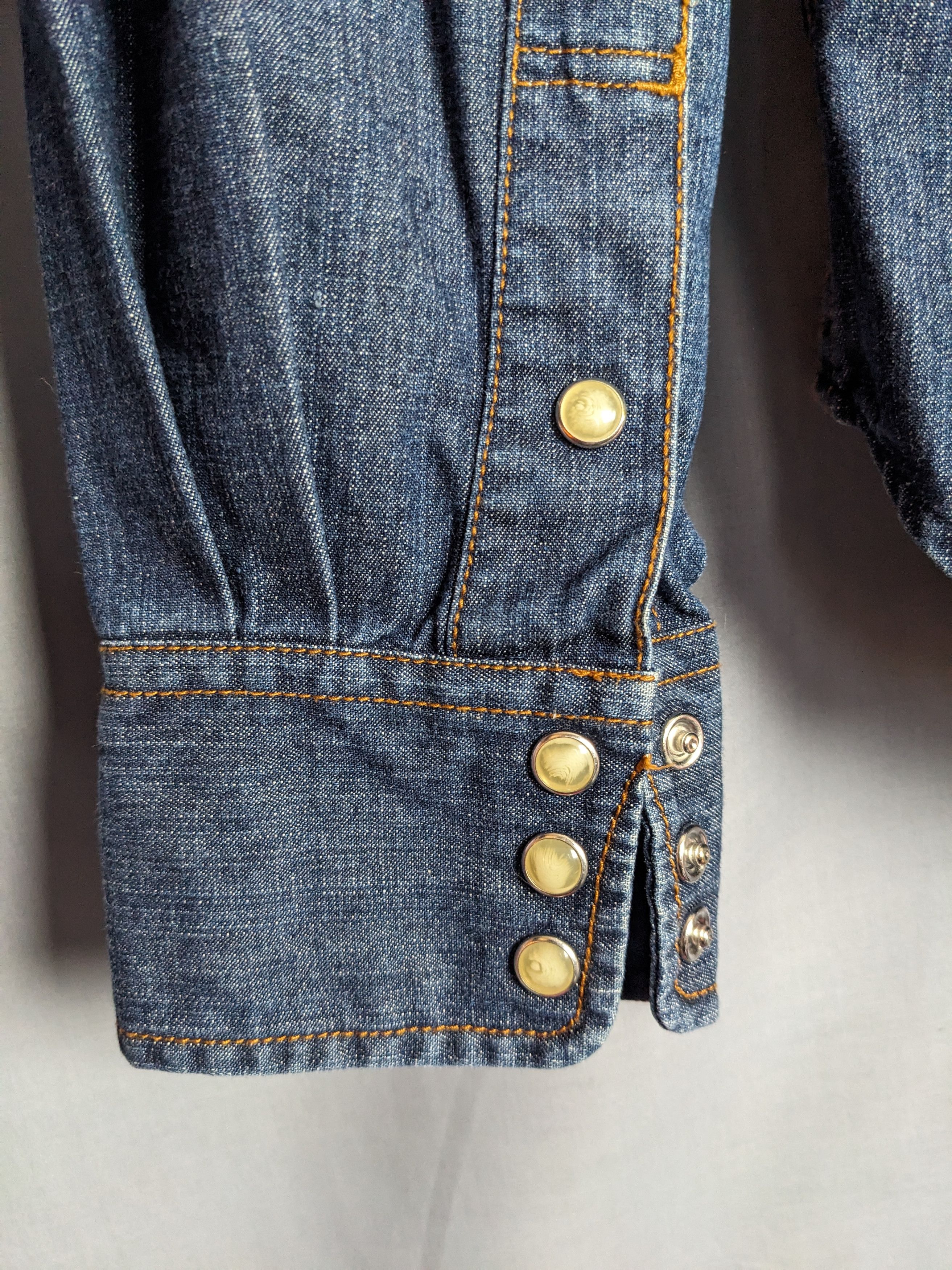 Edwin Bronson Shirt M Denim Blue Snap 100% Cotton Cowboy Western Size US M / EU 48-50 / 2 - 7 Thumbnail
