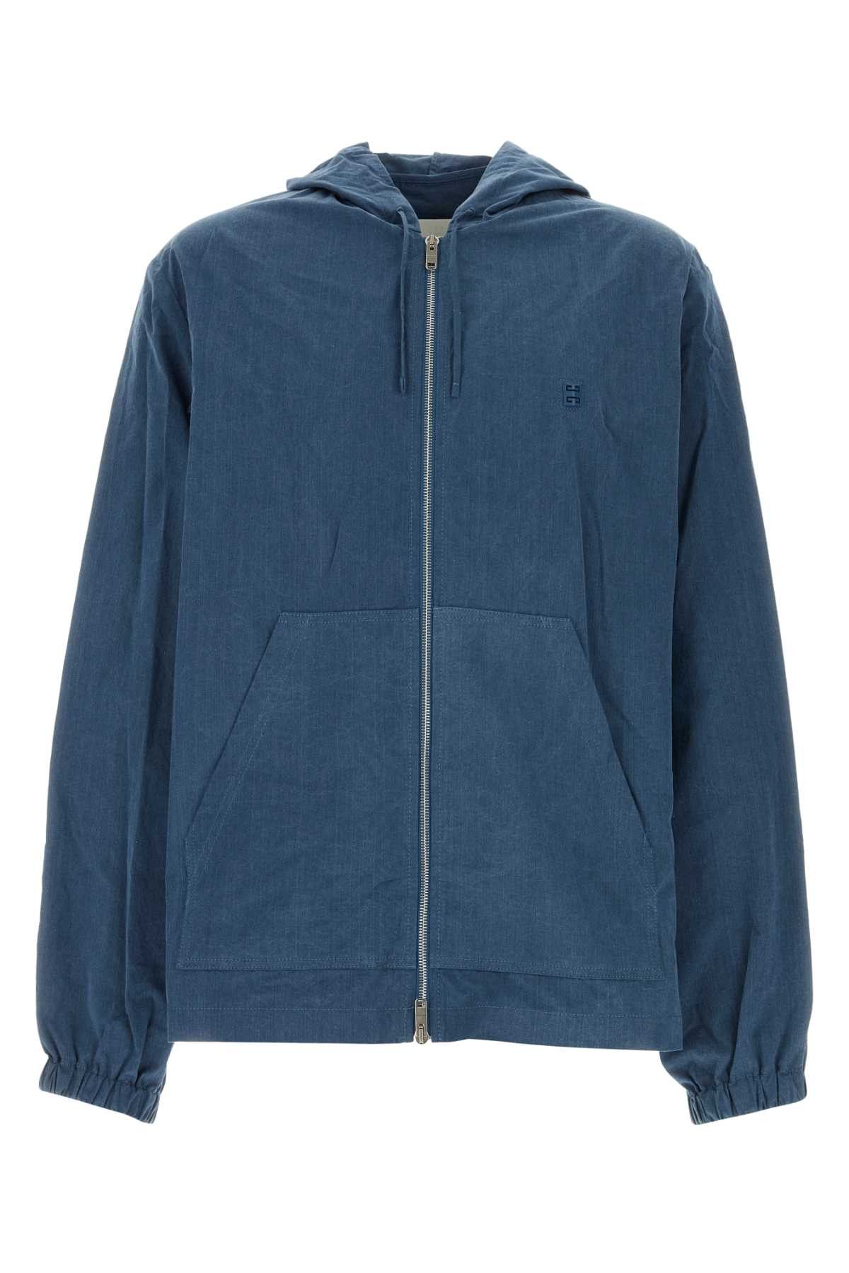Givenchy Air Force Blue Cotton Jacket Size US XL / EU 56 / 4 - 1 Thumbnail
