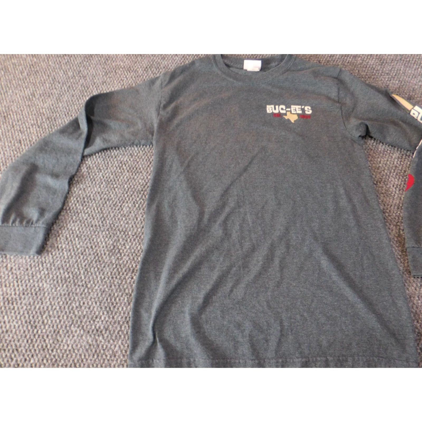 Vintage Buc-Ees Shirt Men S Gray Graphic Classic Tee America Embroidery Long Sleeve Crew Neck Cotton Knit Logo Size US S / EU 44-46 / 1 - 3 Thumbnail
