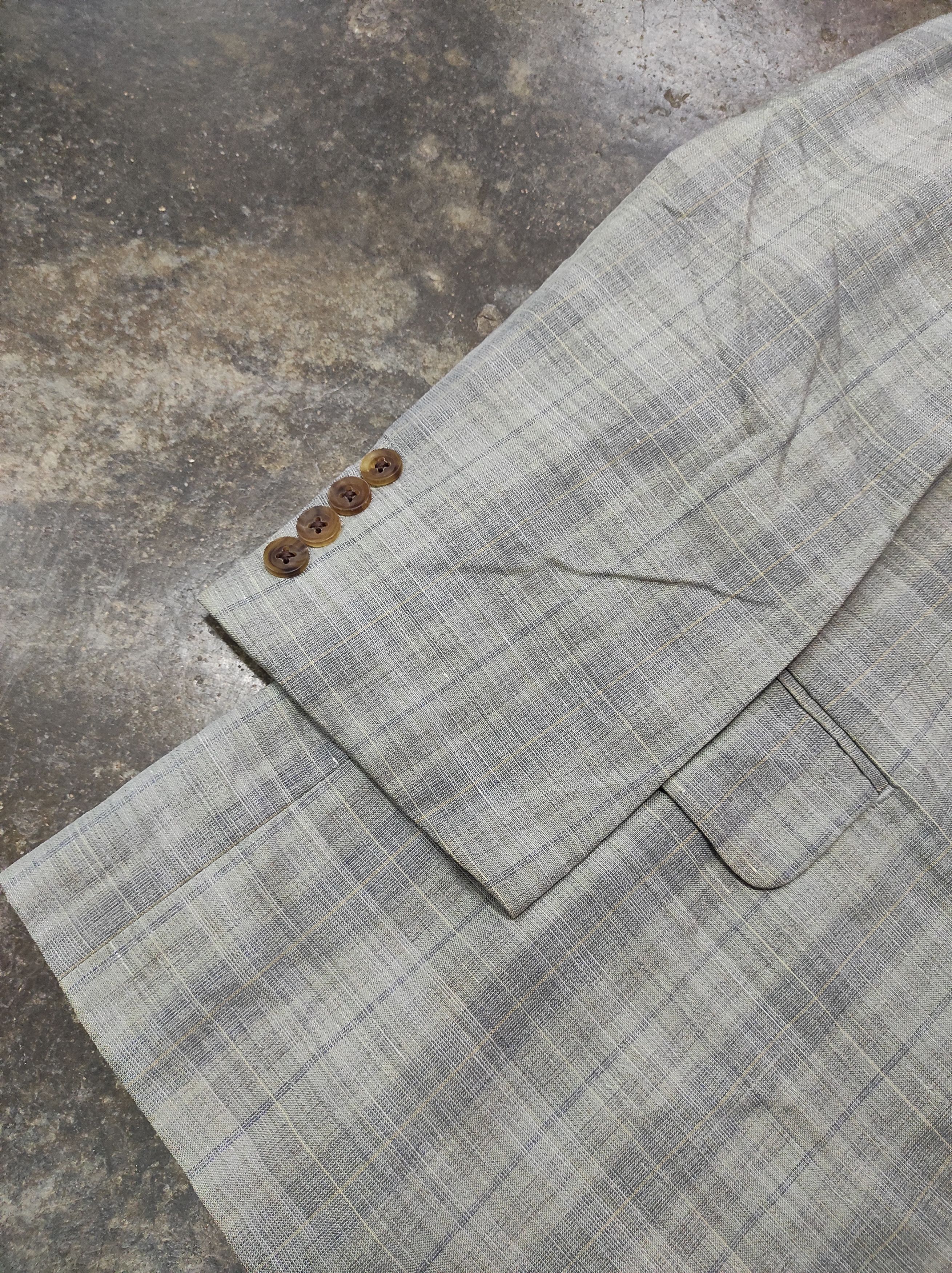 Burberry × Vintage BURBERRY VTG PLAID BLAZER COAT JACKET Size 44R - 4 Thumbnail