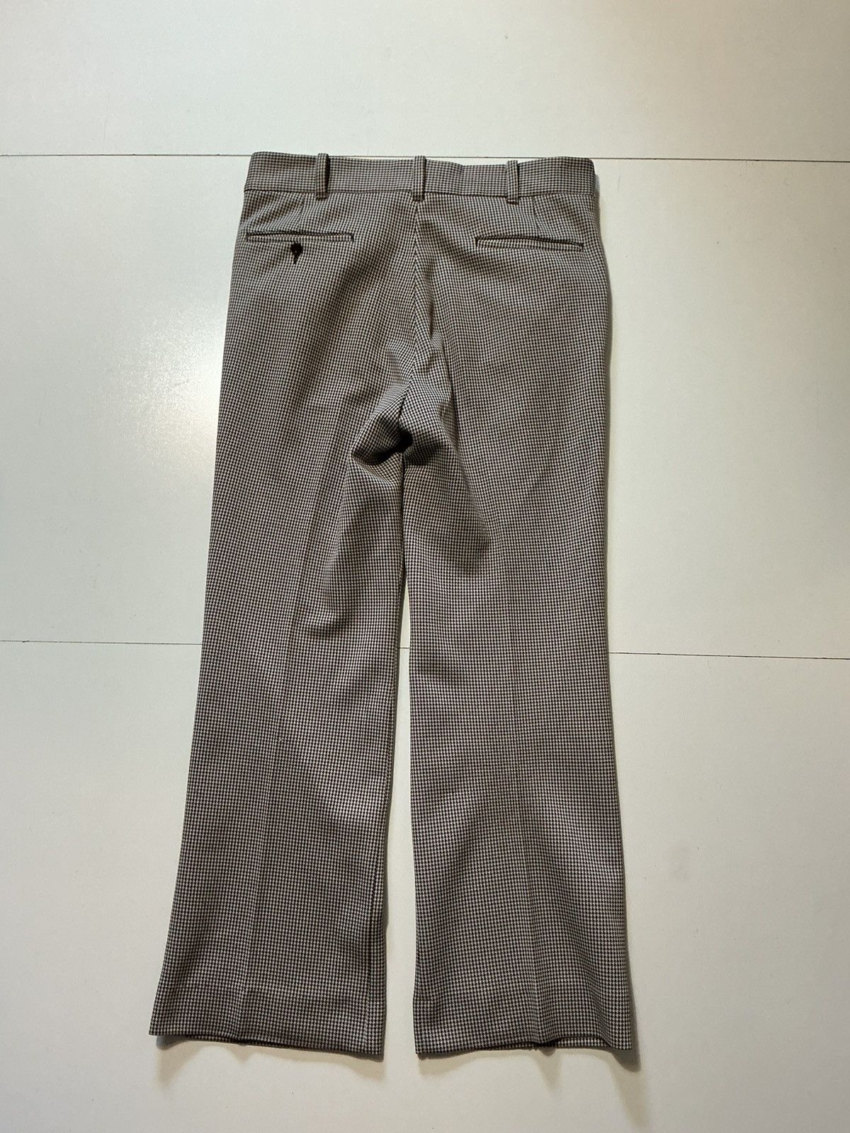Vintage Vintage 70s Houndstooth Talon Polyester Disco Flare Pants Size US 34 / EU 50 - 3 Thumbnail