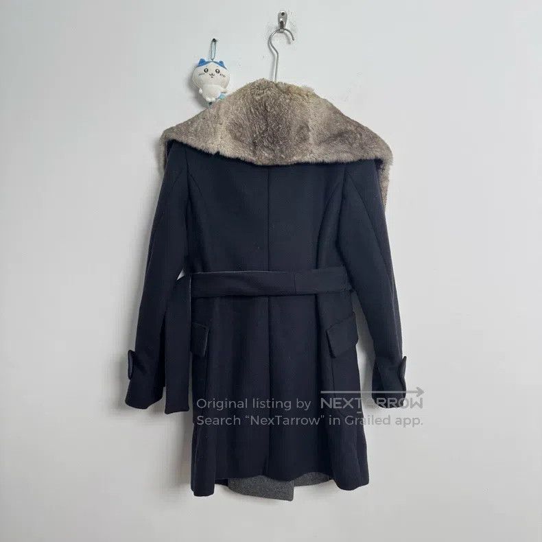 Max Mara Max Mara Rabbit Fur Collar Wool Overcoat Size XXS / US 00 / IT 34 - 3 Thumbnail