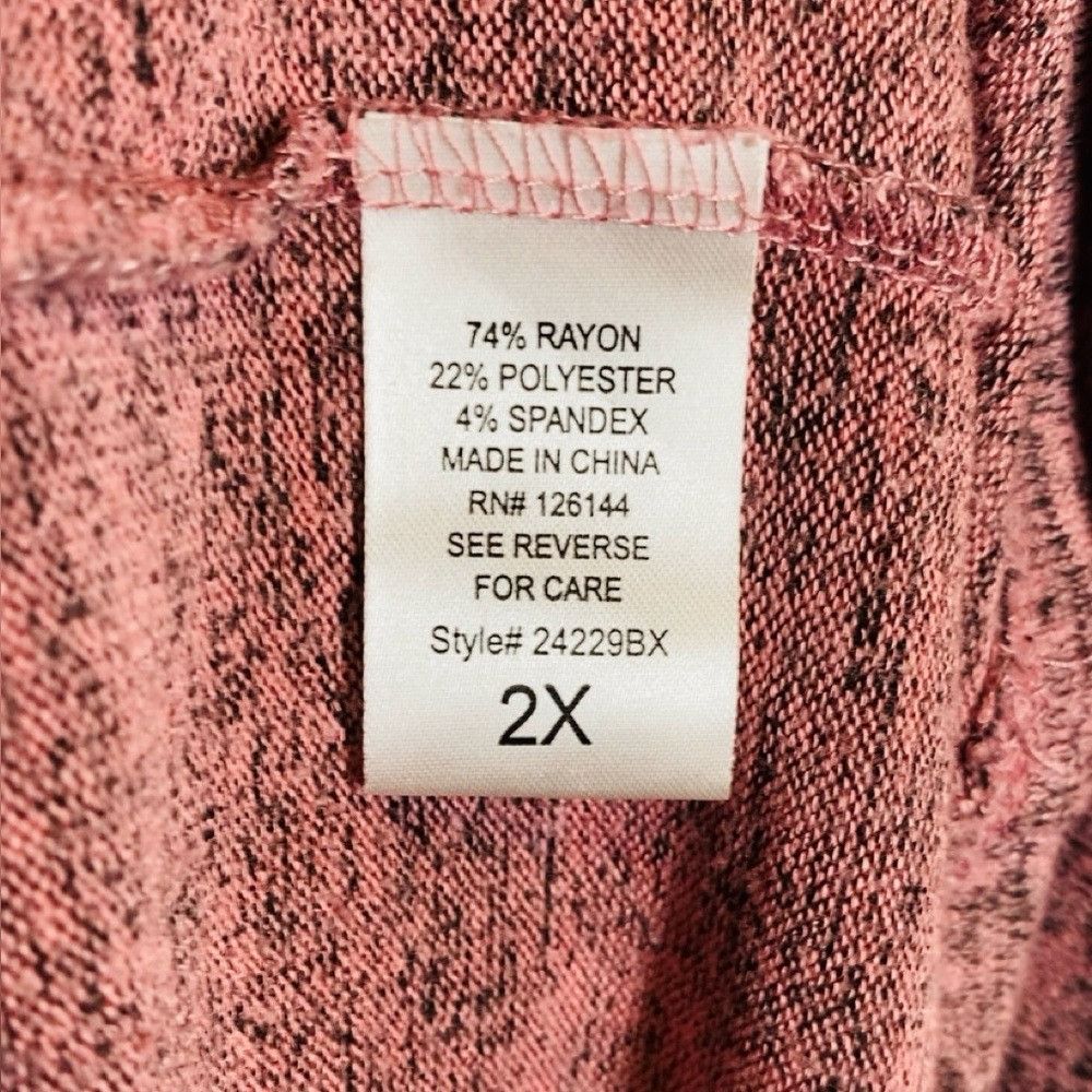 Other Rose Colored Knit Top with Embroidered Floral Shoulder 2X Ol Size XXL / US 16-18 / IT 52-54 - 4 Thumbnail