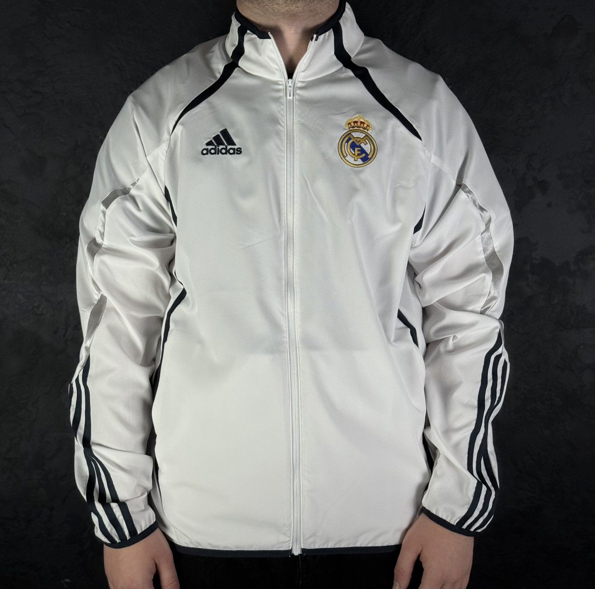 Vintage Vintage Adidas Real Madrid Track Jacket Size US L / EU 52-54 / 3 - 1 Thumbnail