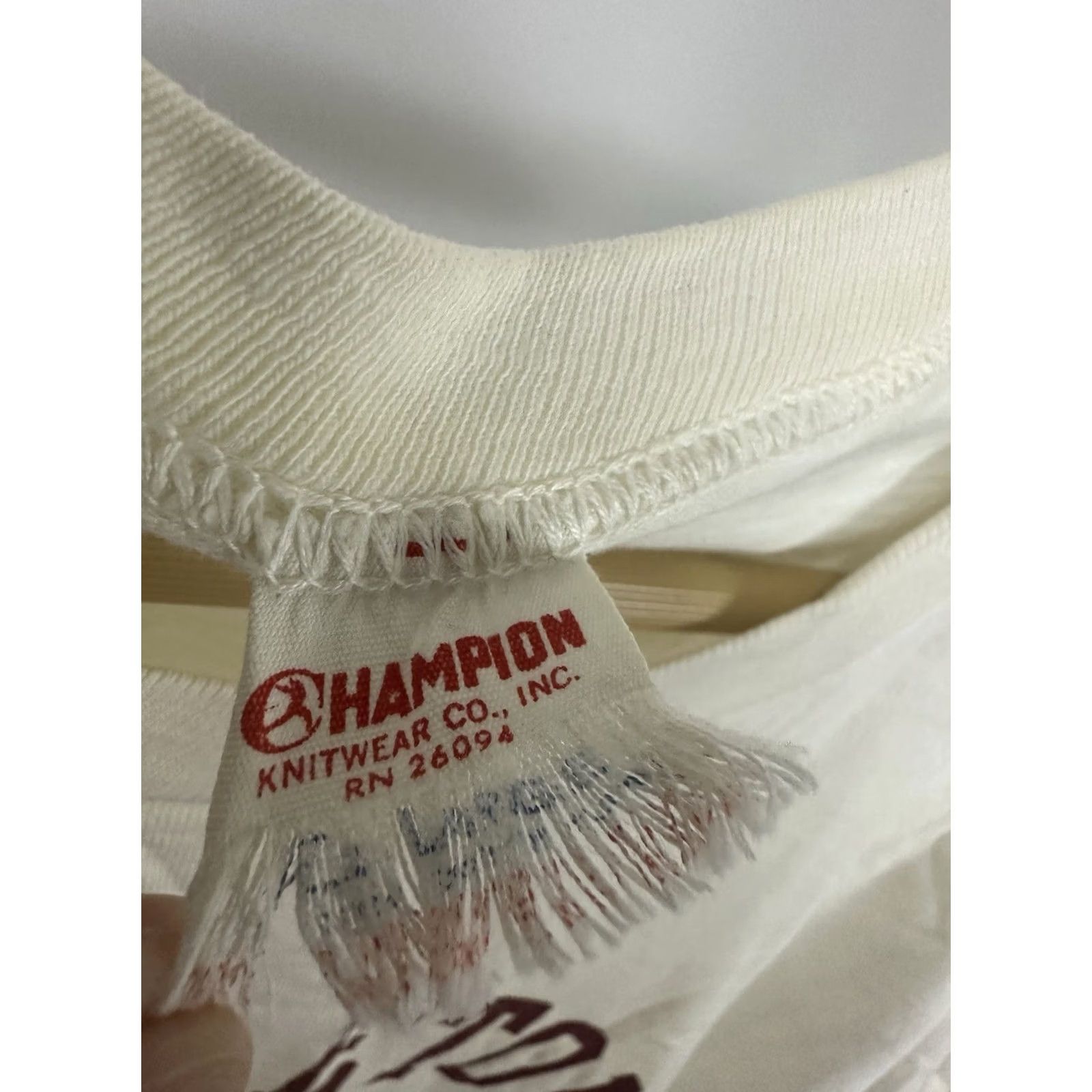 Champion VTG 60s Champion Running Man Middleton Physical Ed Worn Thin T-Shirt XL White Mens Shirts 60s Champion Shirt XL White Mens Size US XL / EU 56 / 4 - 3 Thumbnail