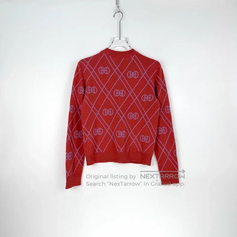 Hermes Hermes Orange Pink Full Logo Cashmere Sweater Size XS / US 0-2 / IT 36-38 - 4 Thumbnail