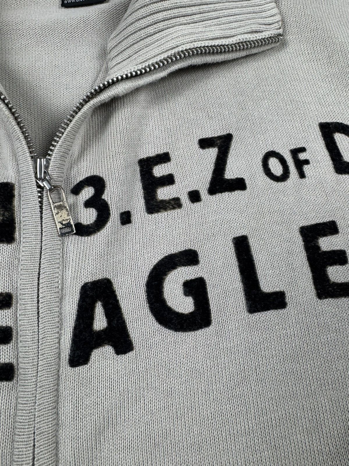 Diesel Vintage Diesel Snoweagles Light Zip Beige Sweater Y2K Size US L / EU 52-54 / 3 - 9 Thumbnail