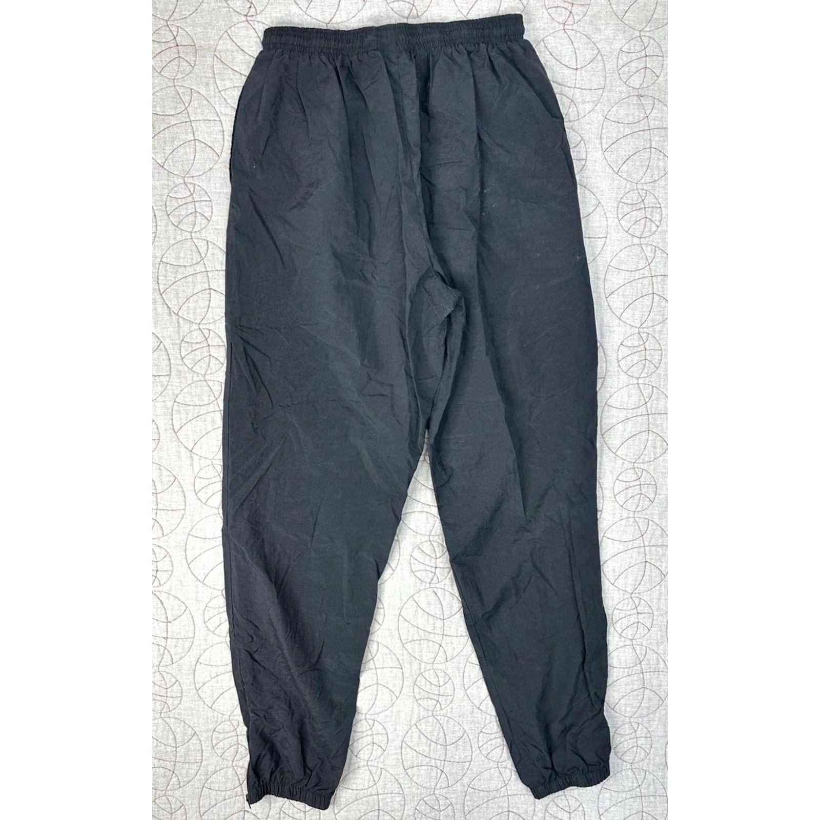 Converse VINTAGE Converse Pants Adult Large Black Track Windbreaker Mens 90s Size US 33 - 6 Thumbnail