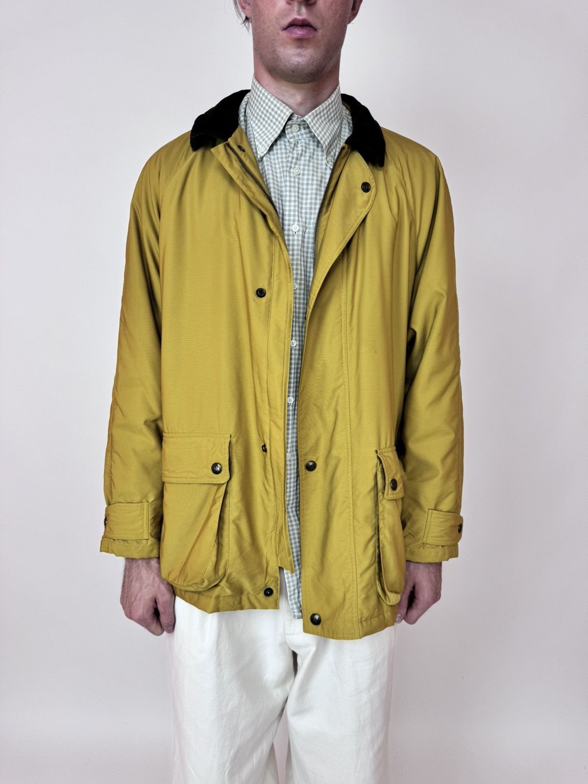 Herno Vintage Mens HERNO hunting Yellow Coat Jacket Heritage Size US L / EU 52-54 / 3 - 3 Thumbnail