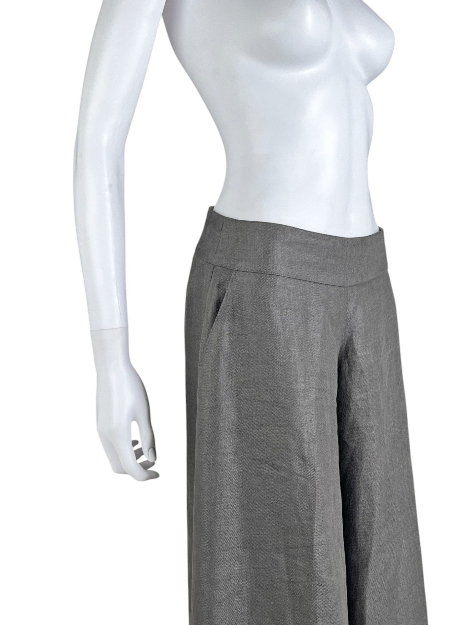 Emporio Armani F/W 2008 Grey Wide Pants Size 26" / US 2 / IT 38 - 7 Thumbnail