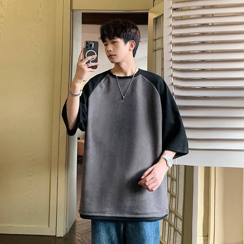 Japanese Brand × Vintage patchwork suede T-shirt. Size US XL / EU 56 / 4 - 3 Thumbnail
