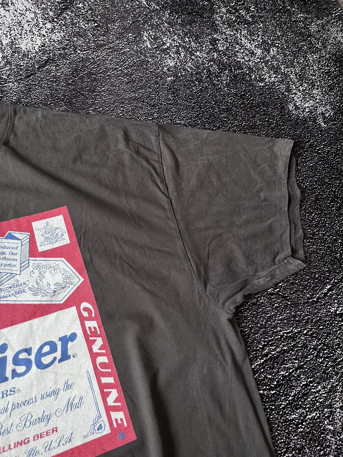 Budweiser Crazy Vintage Y2K Budweiser Beer Washed Grey Tee Shirt Size US XL / EU 56 / 4 - 6 Thumbnail