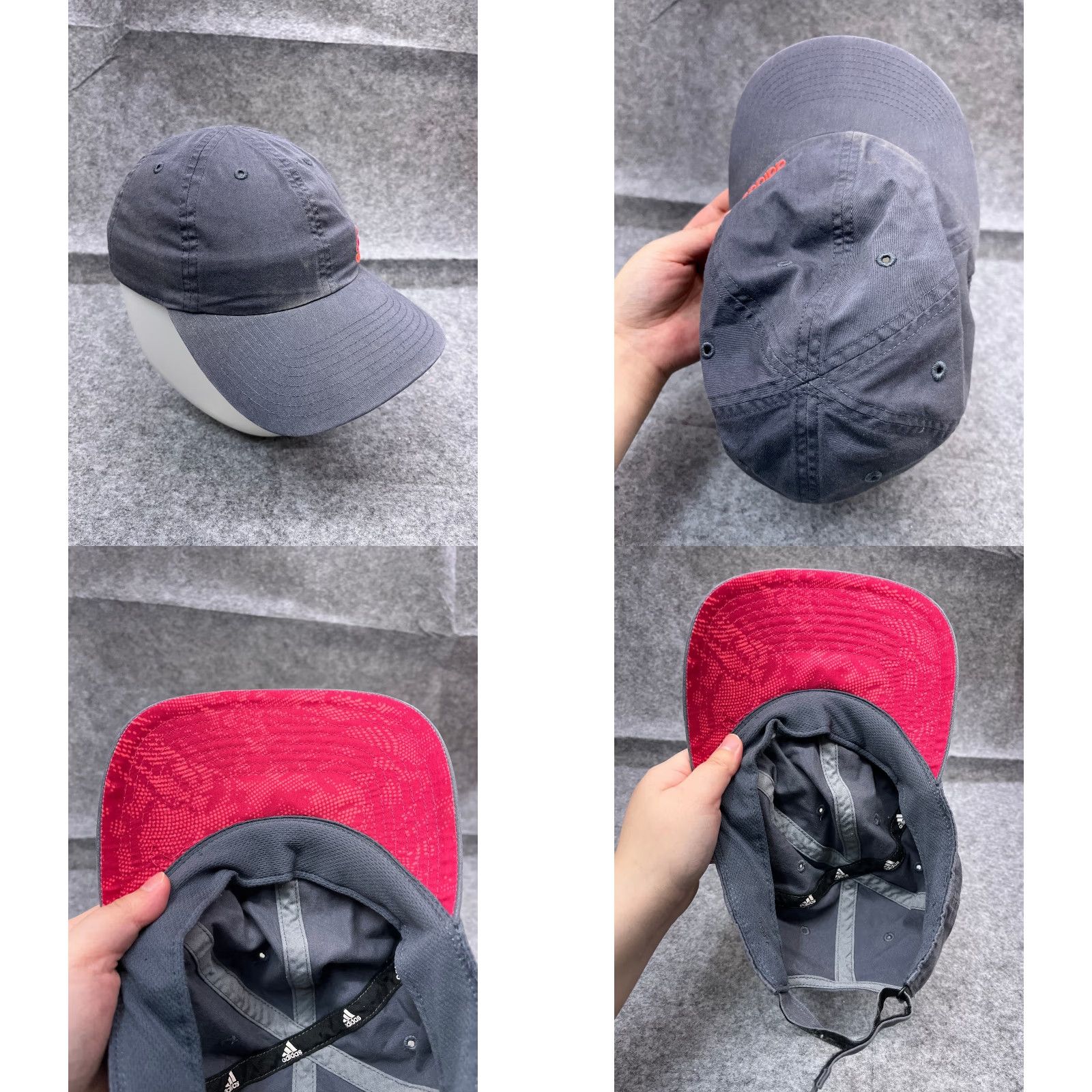 Adidas ADIDAS Hat Cap One Size Adult Gray Cotton Polyester Climalite Adjustable Lightweight Baseball Cap Unisex Mens Womens Sports Outdoor Cap Size ONE SIZE - 8 Thumbnail