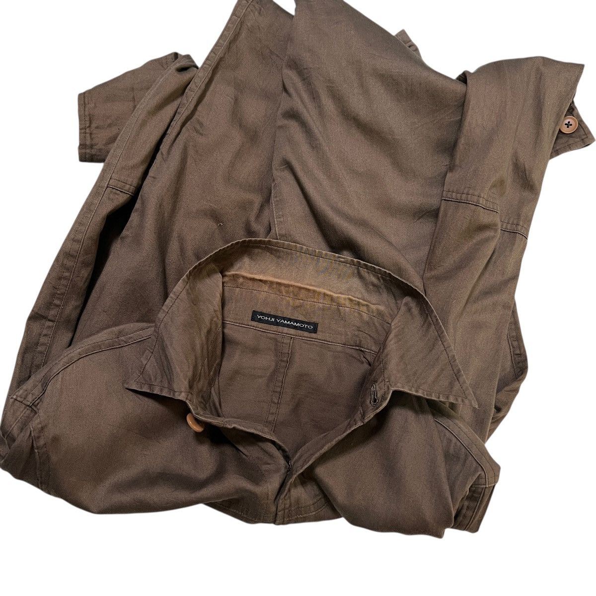 Yohji Yamamoto Yohji Yamamoto Dark Green Cotton Chore Jacket Size US L / EU 52-54 / 3 - 13 Thumbnail