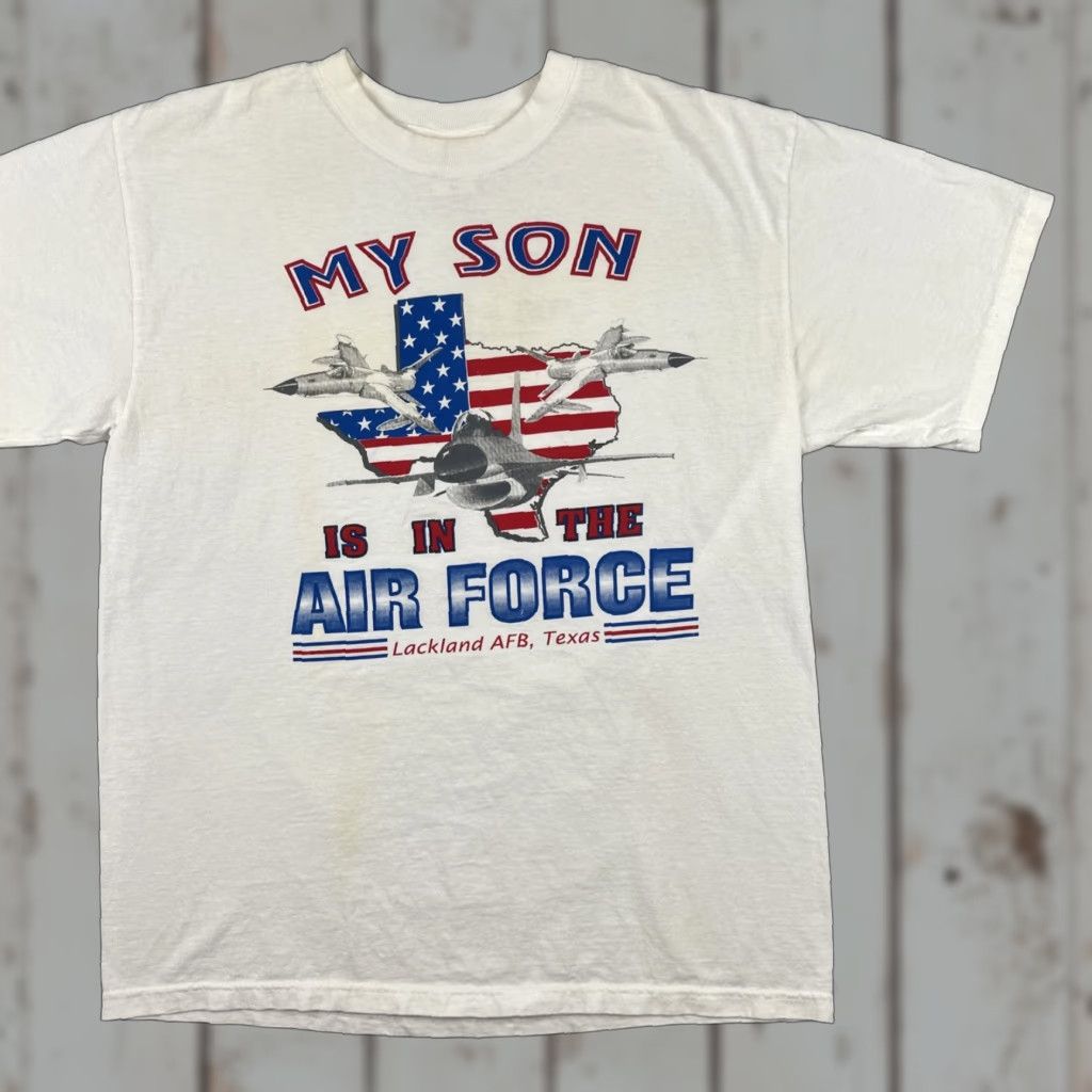 Anvil VINTAGE Anvil Mens Short Sleeve T Shirt White 90s Military Lackland AFB Texas USA Tee Shirts Mens Size US M / EU 48-50 / 2 - 1 Thumbnail