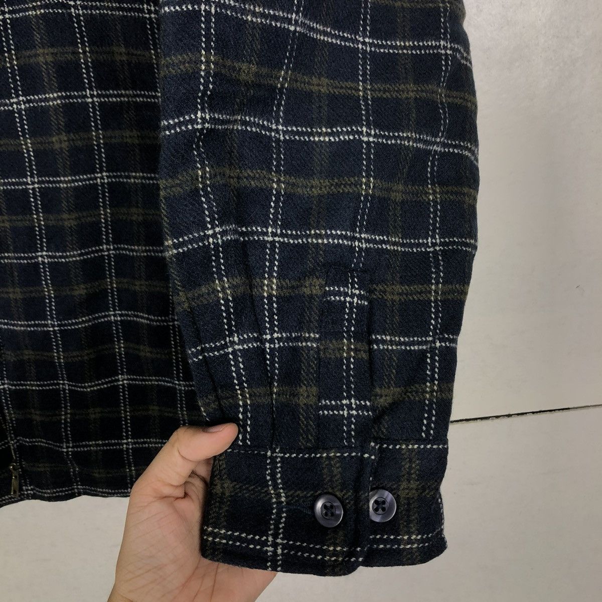 Japanese Brand × Vintage 📌VINTAGE ZIPPER JACKET BLACK BASS TARTAN ISSEY MIYAKE Size US M / EU 48-50 / 2 - 16 Thumbnail