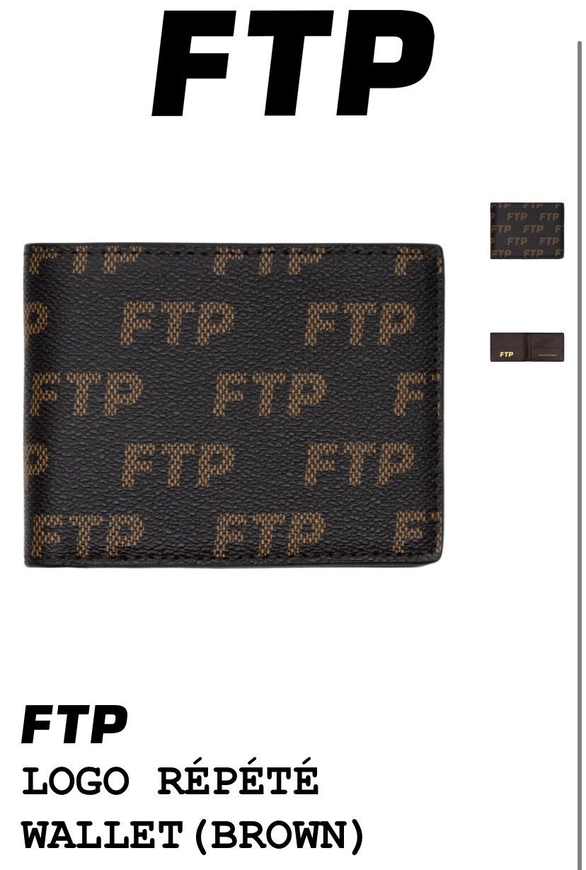 Fuck The Population FTP Logo Repete Wallet Brown LV Size ONE SIZE - 1 Preview