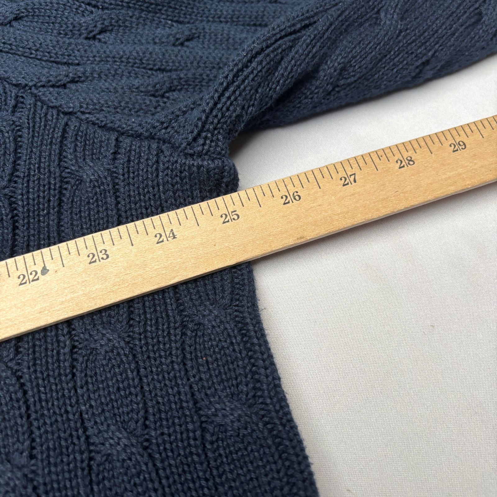 Polo Ralph Lauren × Vintage Vintage 90s Polo Ralph Lauren Cable Knit V Neck Sweater 2XL Size US XXL / EU 58 / 5 - 5 Thumbnail
