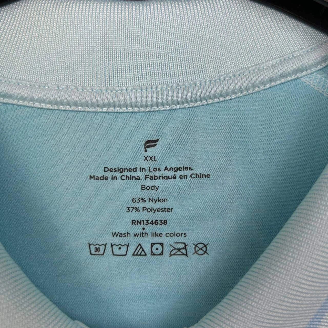 Fabletics Fabletics Performance Golf Polo Shirt Men Blue Collared 2XL Size US XXL / EU 58 / 5 - 6 Thumbnail