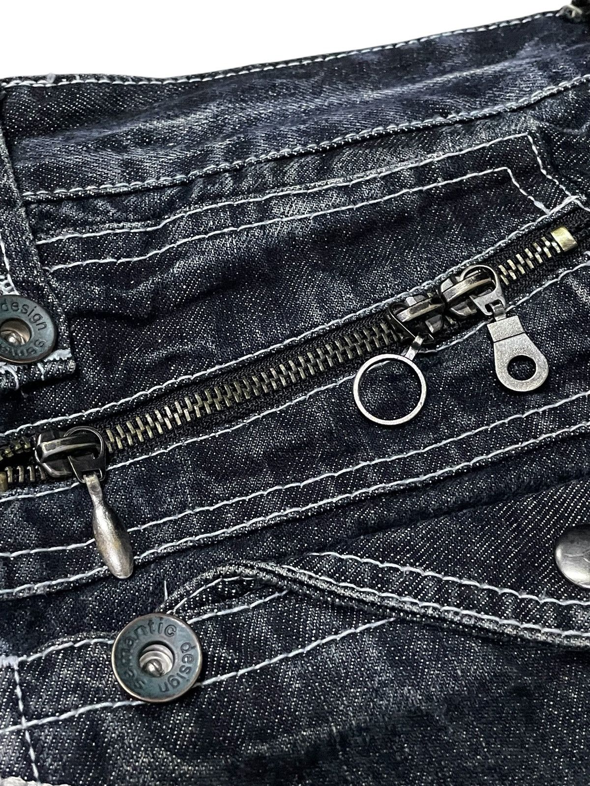 If Six Was Nine × Le Grande Bleu (L.G.B.) × semanticdesign Semantic Design Japan Multi Zipper Slant Pocket Flared Jeans Size US 30 / EU 46 - 17 Thumbnail