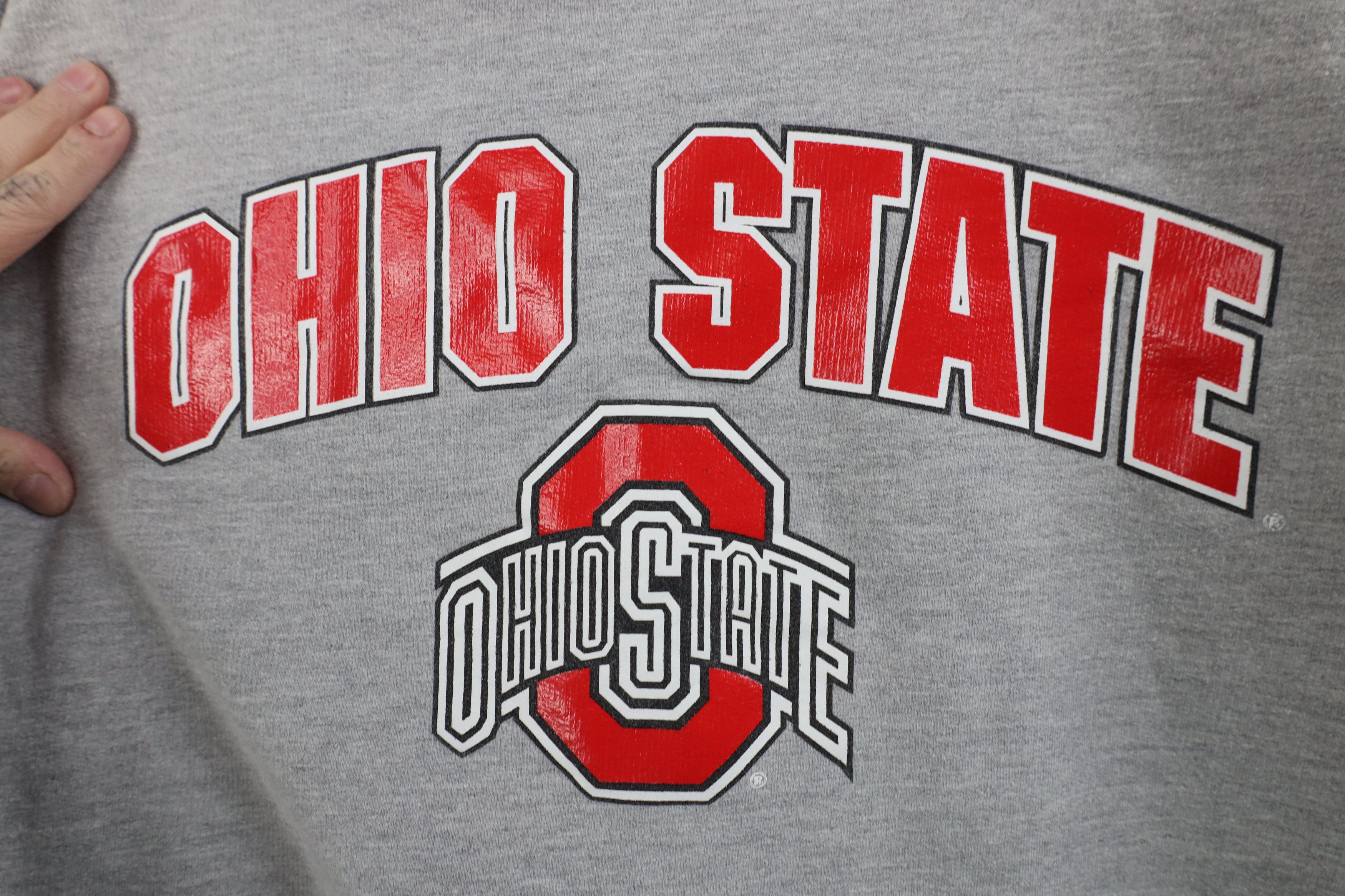 Vintage Vintage 90s Ohio State University Hoodie Sweatshirt Gray Size XL / US 12-14 / IT 48-50 - 5 Thumbnail
