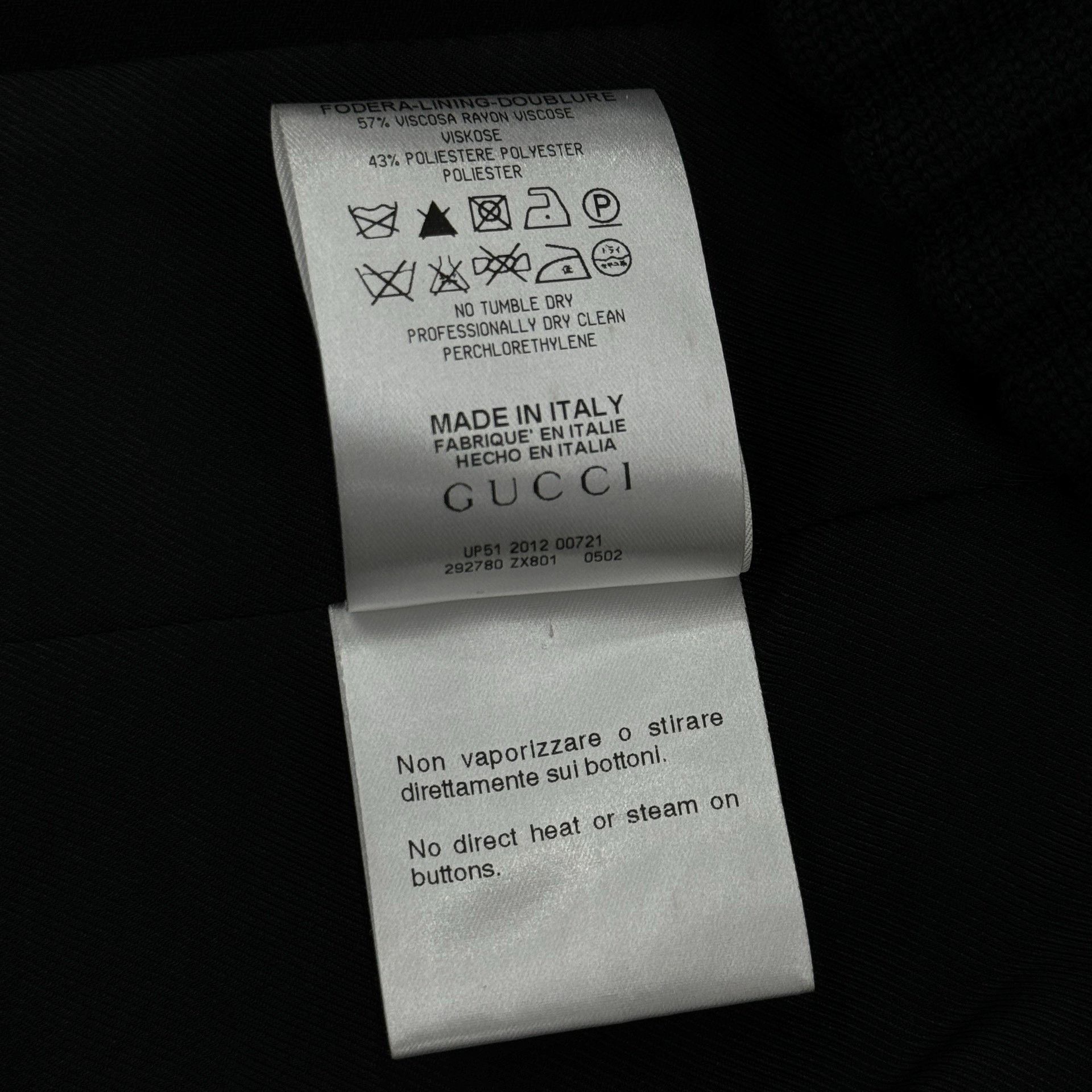 Gucci Gucci Size OSDetachable neck wool blend suit jacket 2501-Ne Size US M / EU 48-50 / 2 - 5 Thumbnail