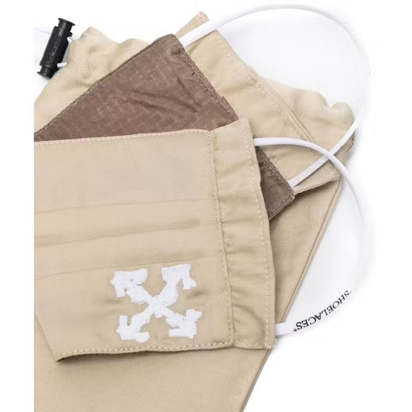 Off-White Off-White Tan Arrow Face Mask With Bag Size ONE SIZE - 1 Thumbnail