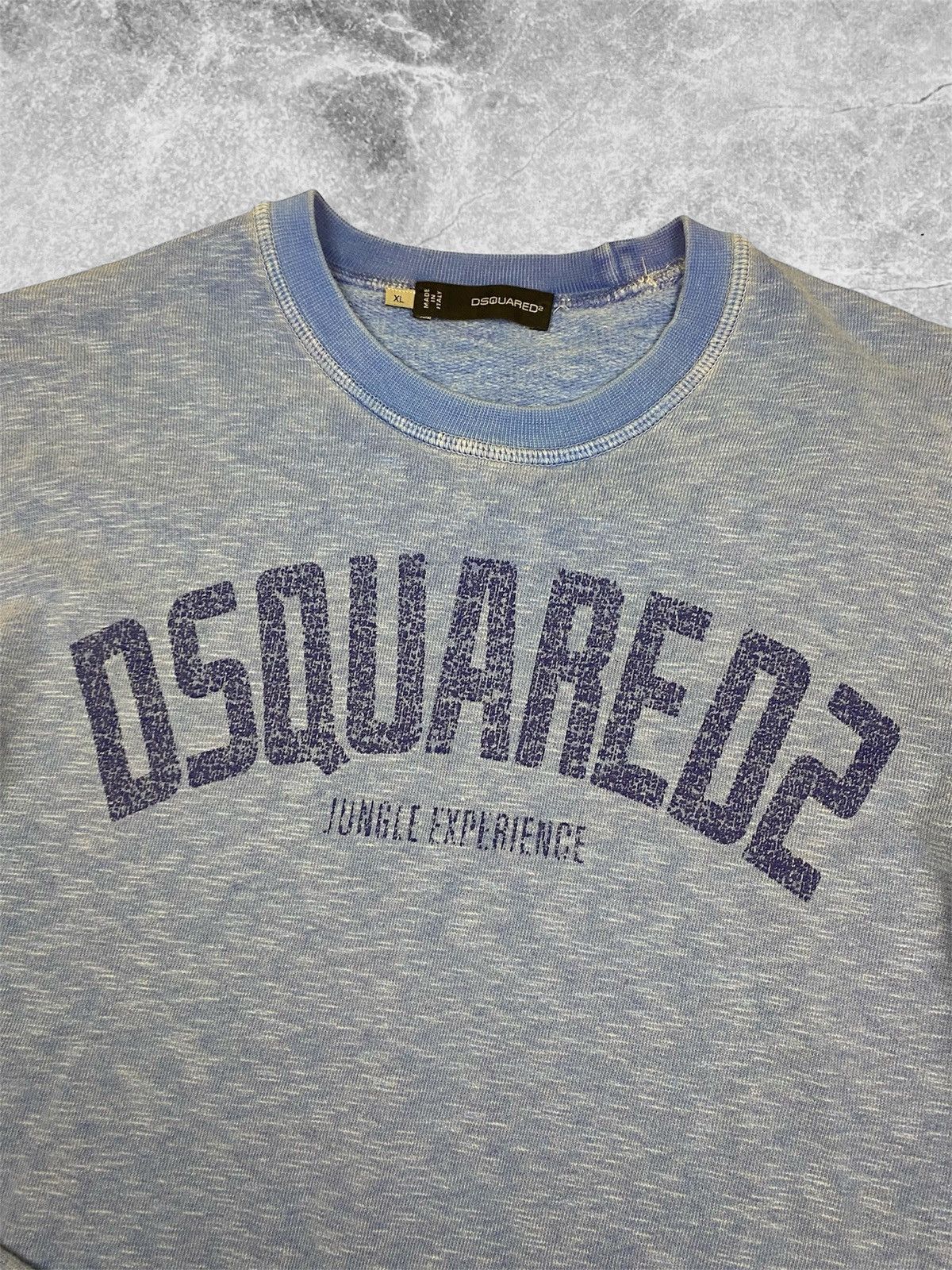 Dsquared2 Dsquared2 Jungle Experience Blue Melange Sweatshirt: Sz:XL Size US XL / EU 56 / 4 - 2 Thumbnail