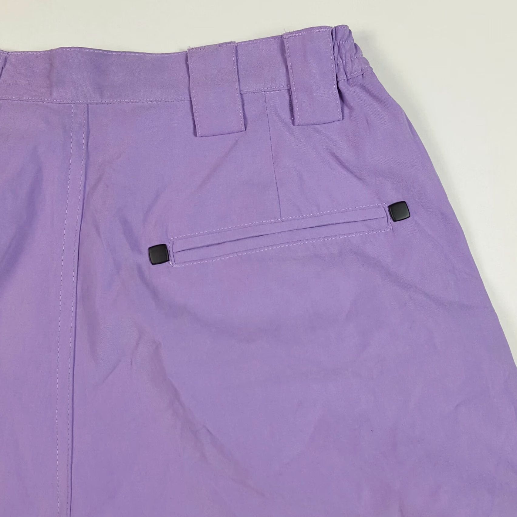 Vintage VINTAGE Retro High Waist Purple Pleated Womens Size 2 Relaxed Chino Outdoor Golf Shorts Size 25" / US 0 / IT 36 - 6 Thumbnail