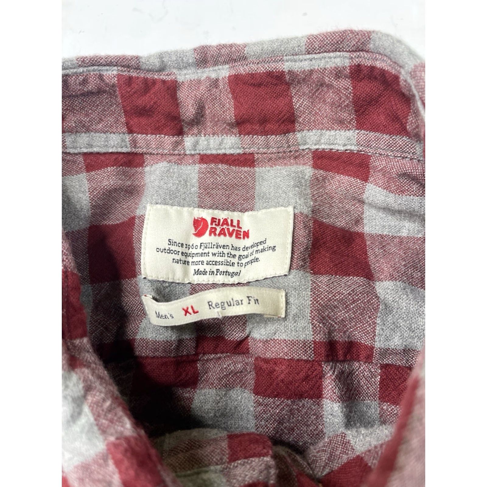 Vintage Fjallraven Ovik Check Shirt Mens XL Red Gray Checks Button Down Long Sleeve Size US XL / EU 56 / 4 - 3 Thumbnail