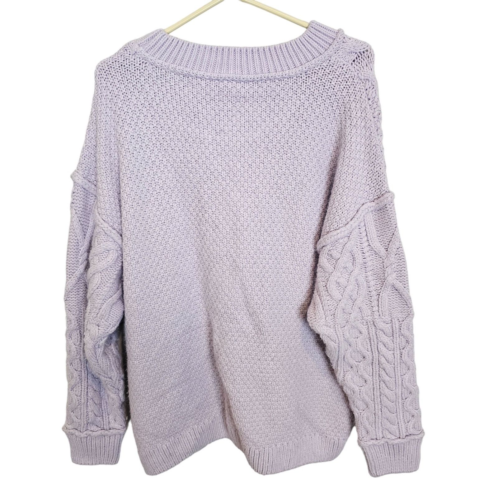 Free People Free People Womens Leslie Cable Knit Fisherman Sweater Cabin Size S / US 4 / IT 40 - 9 Thumbnail