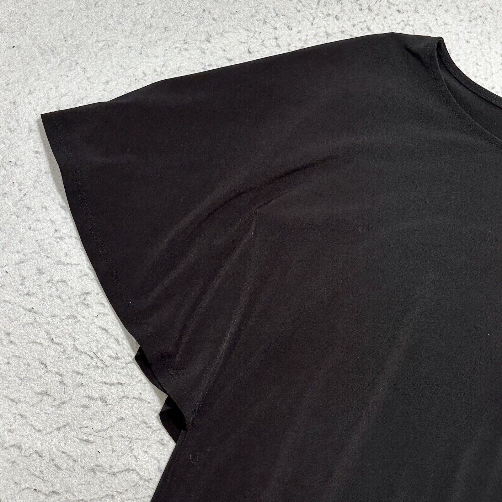 Chicos Chico's Small Black Drape Flutter Sleeve Pullover Blouse Size S / US 4 / IT 40 - 5 Thumbnail