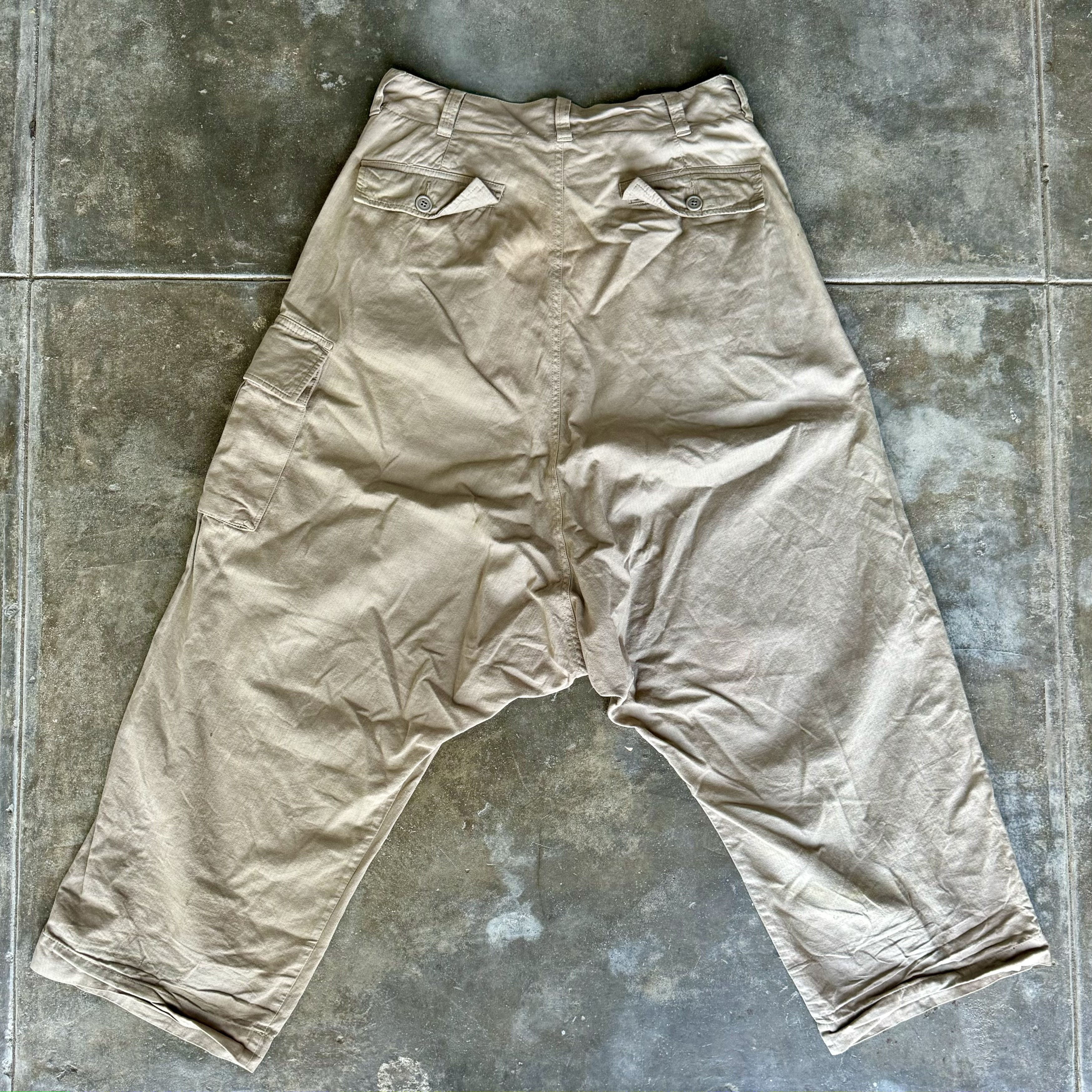 Yohji Yamamoto Yohji Yamamoto Pour Homme Drop Crotch Cargo Pants Size US 31 - 2 Thumbnail