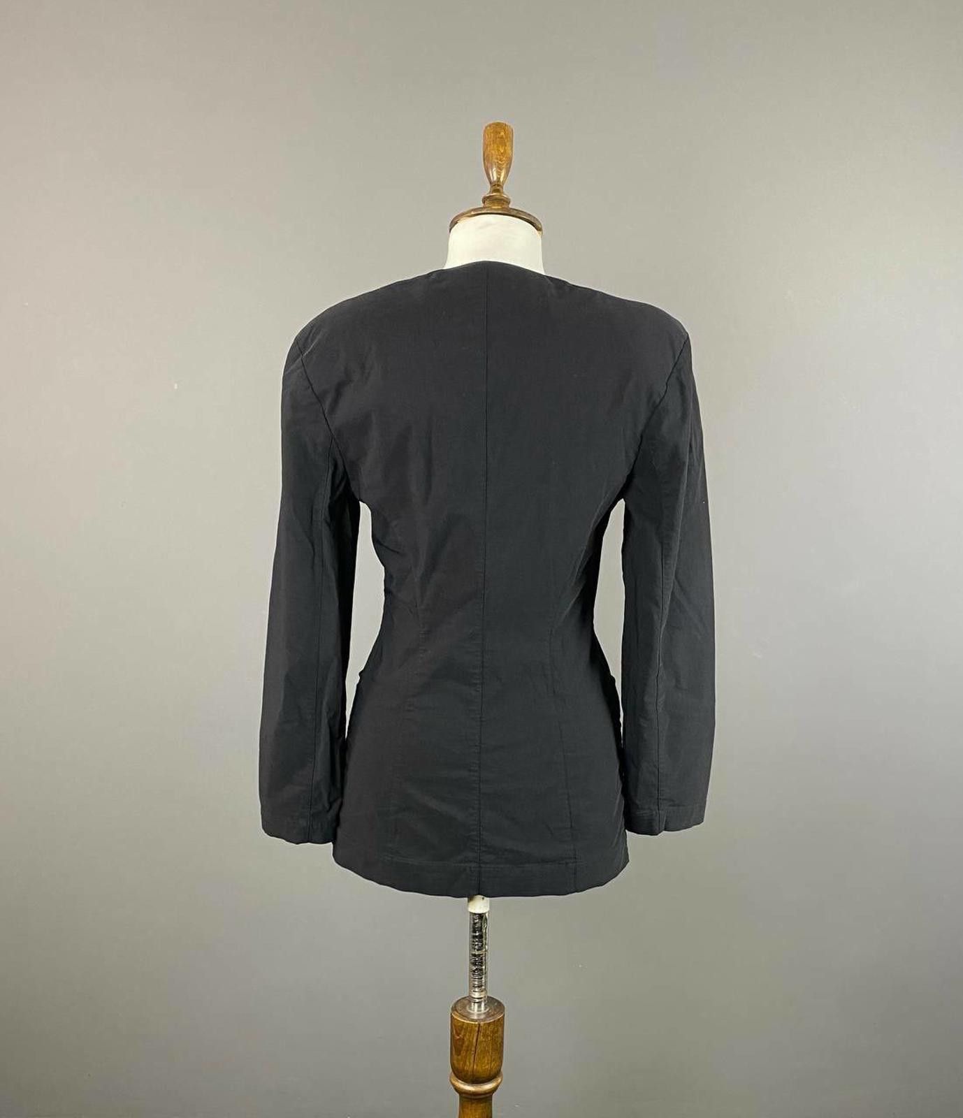 Designer Marc Cain Black Slim Fit Double Smart Blazer Jacket Size 3 Size M / US 6-8 / IT 42-44 - 4 Thumbnail